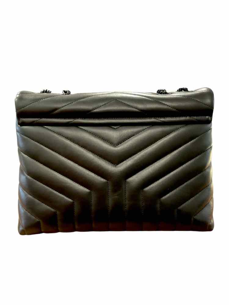 YSL Size Medium Black with Black Hardware LouLou Purse