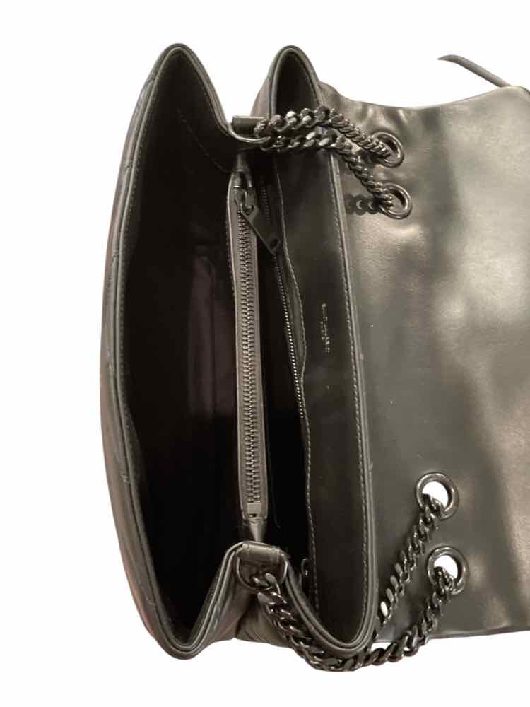 YSL Size Medium Black with Black Hardware LouLou Purse