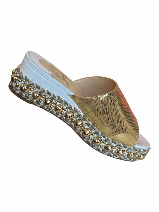Christian Louboutin Size 37 gold/white Shoes