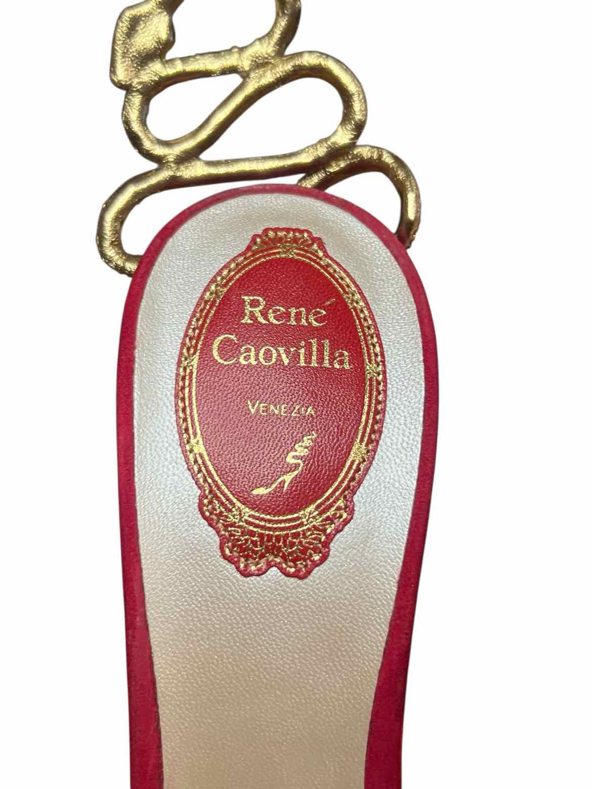 RENE CAOVILLA Size 40 RED/GOLD Shoes