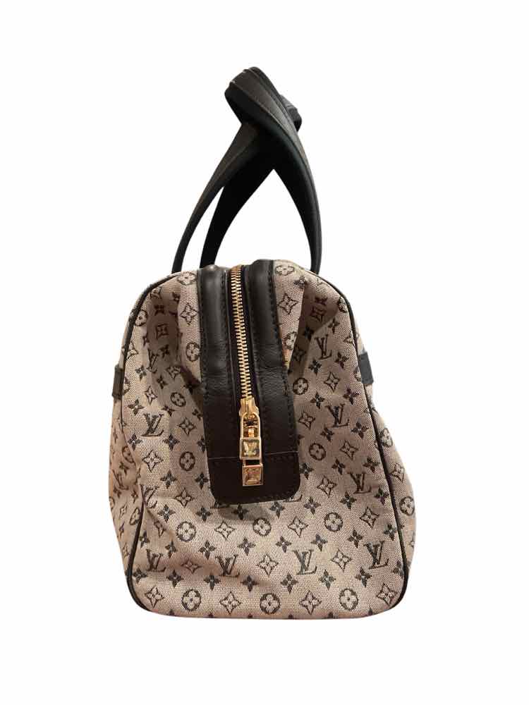 Louis Vuitton Size GM Blue Canvas Mini Lin Josephine Bag Purse