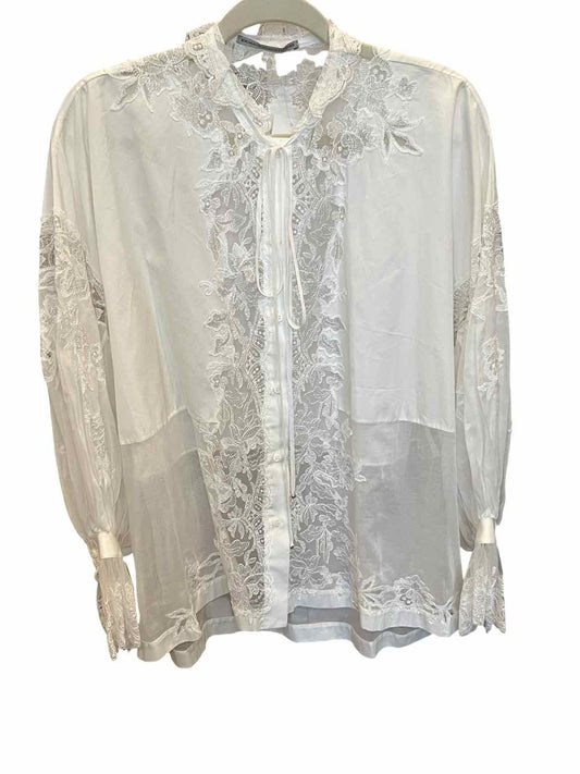 Ermanno Scervino Size 44 White Blouse