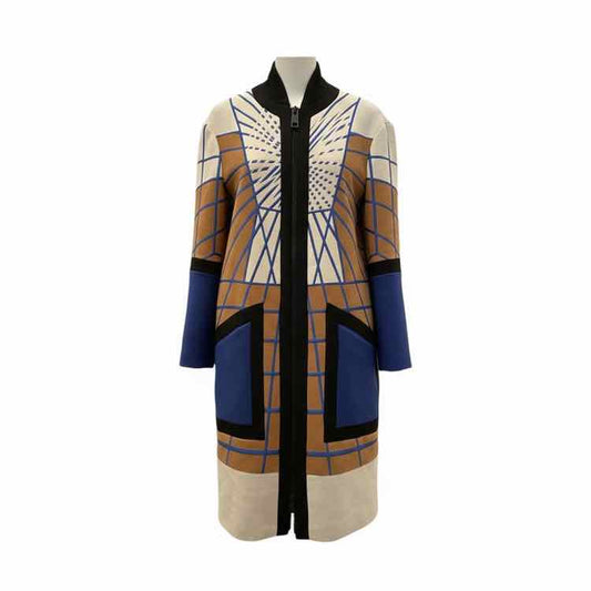 Peter Pilotto Size M bl/blk/cr/brn Coat