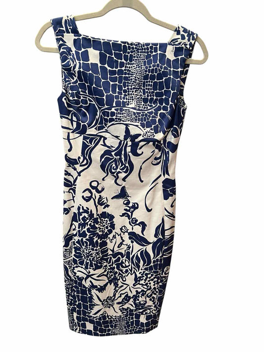 Emilio Pucci Size 8 BL/WH Dress