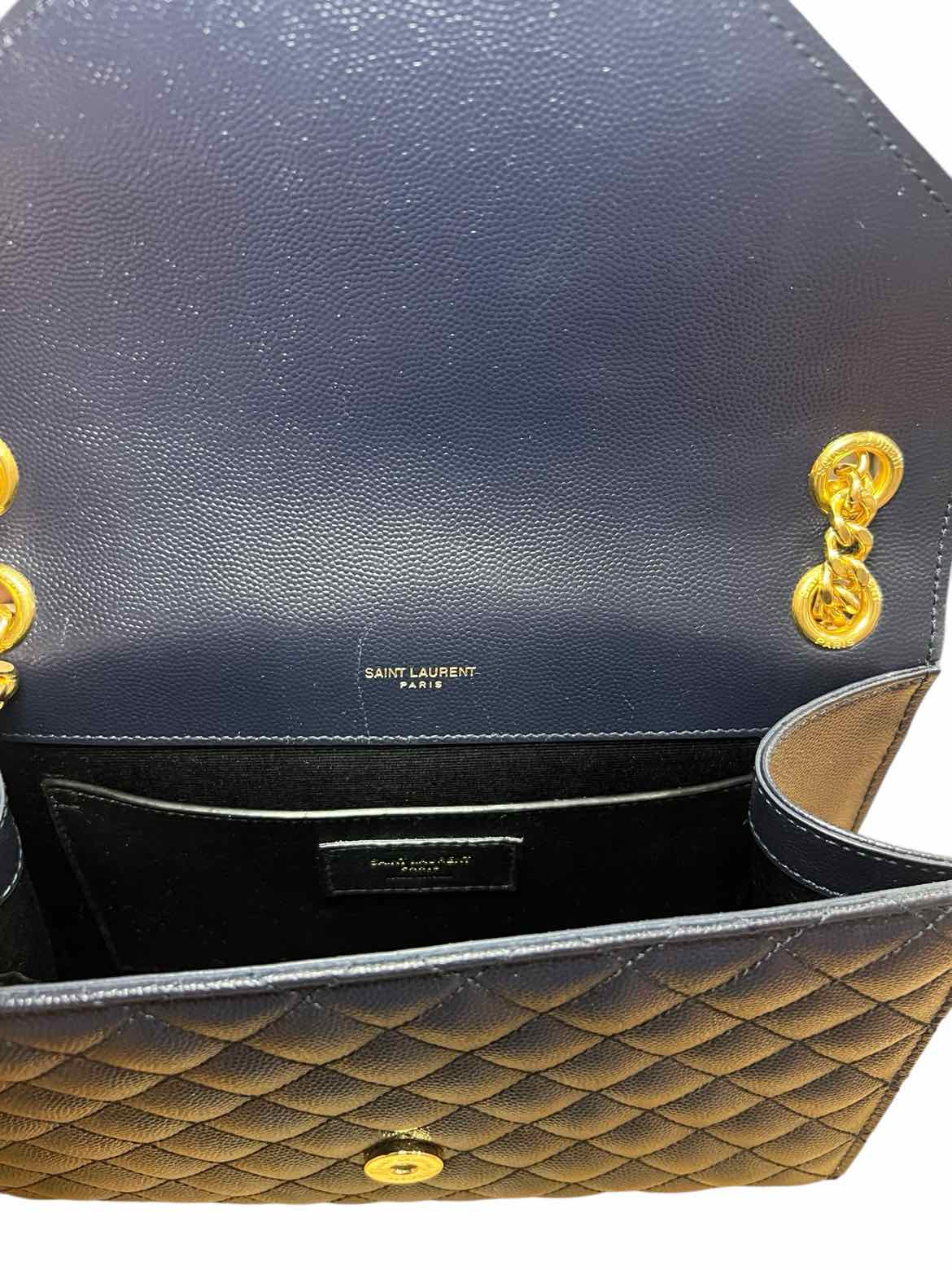 YSL Size Medium Navy Purse