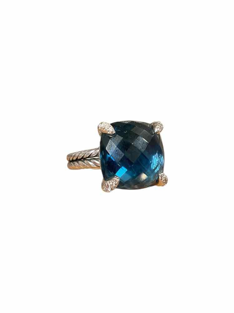 David Yurman Size 5.5 blue topaz Ring