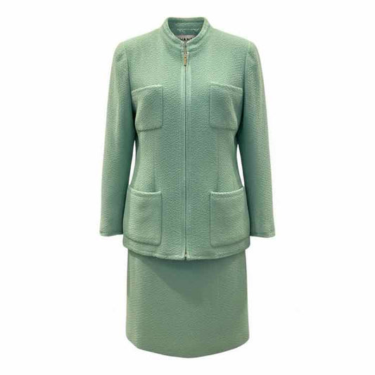 Chanel Size 42 SEA FOAM GREEN suit