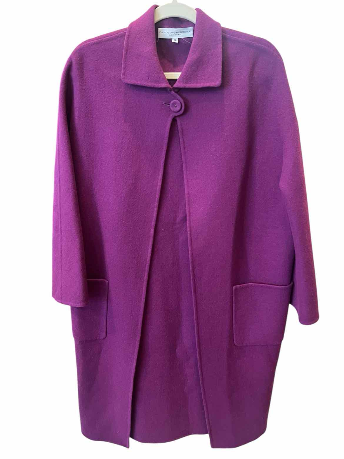 CAROLINA HERRERA Size 8 PURPLE Coat