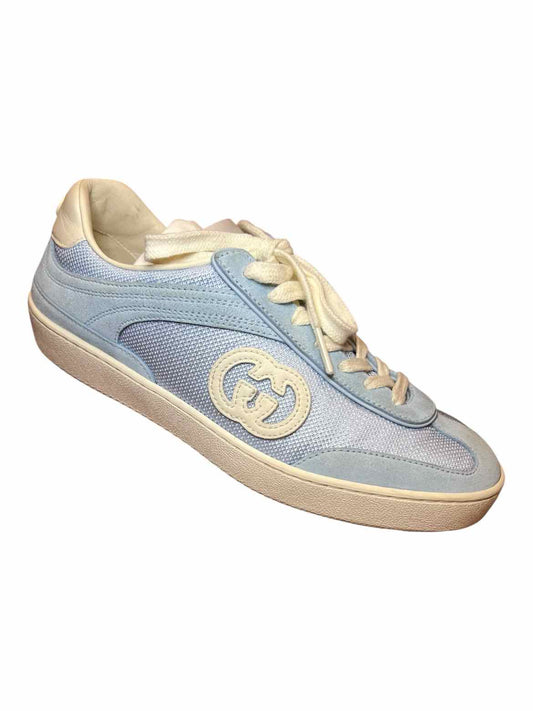 GUCCI Size 36.5 light blue/white Shoes