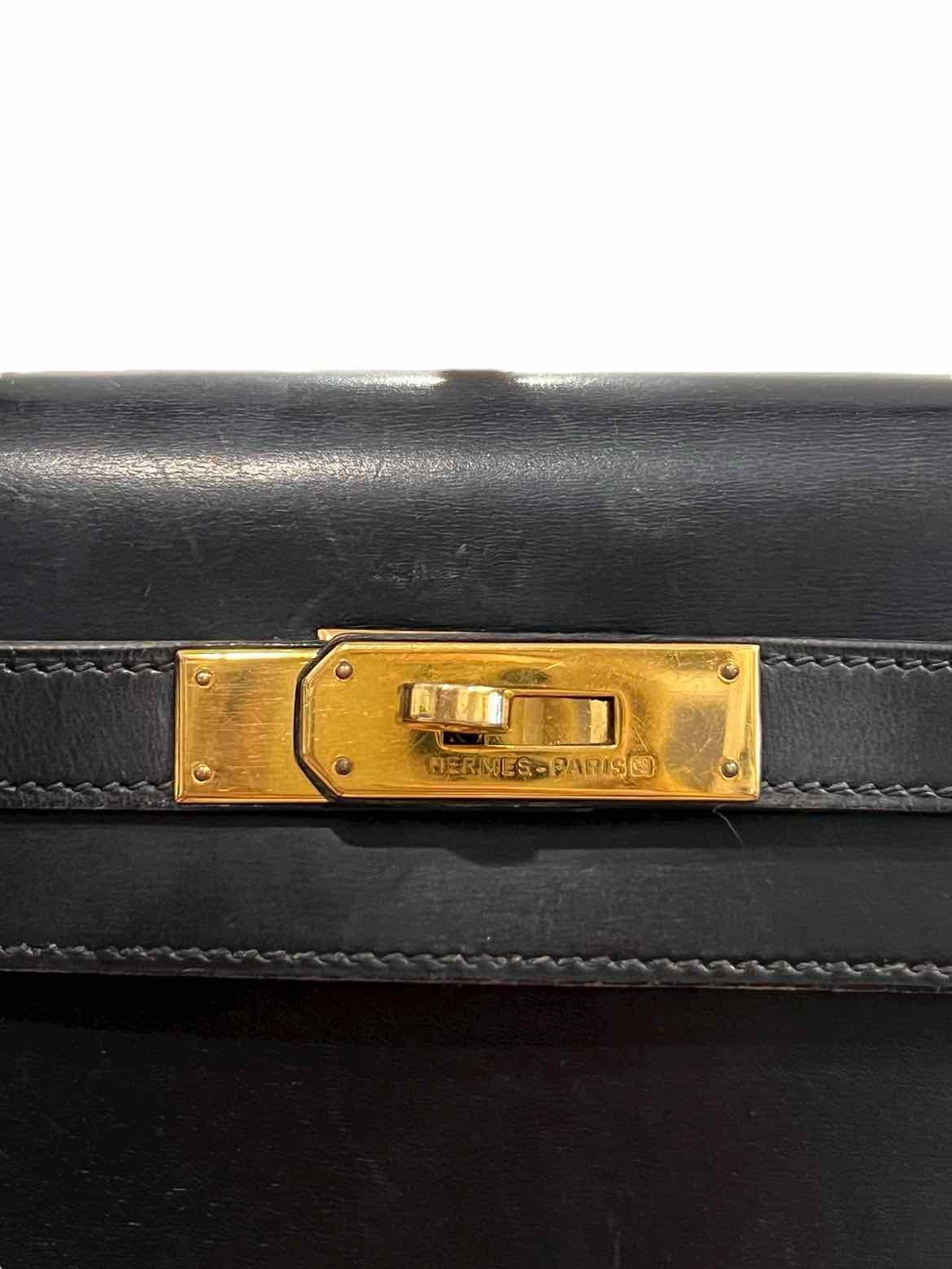 Hermes Size 28 black/gold Purse