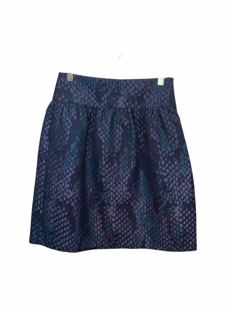 L.K. Bennett Size 2 navy/purp/teal Skirt