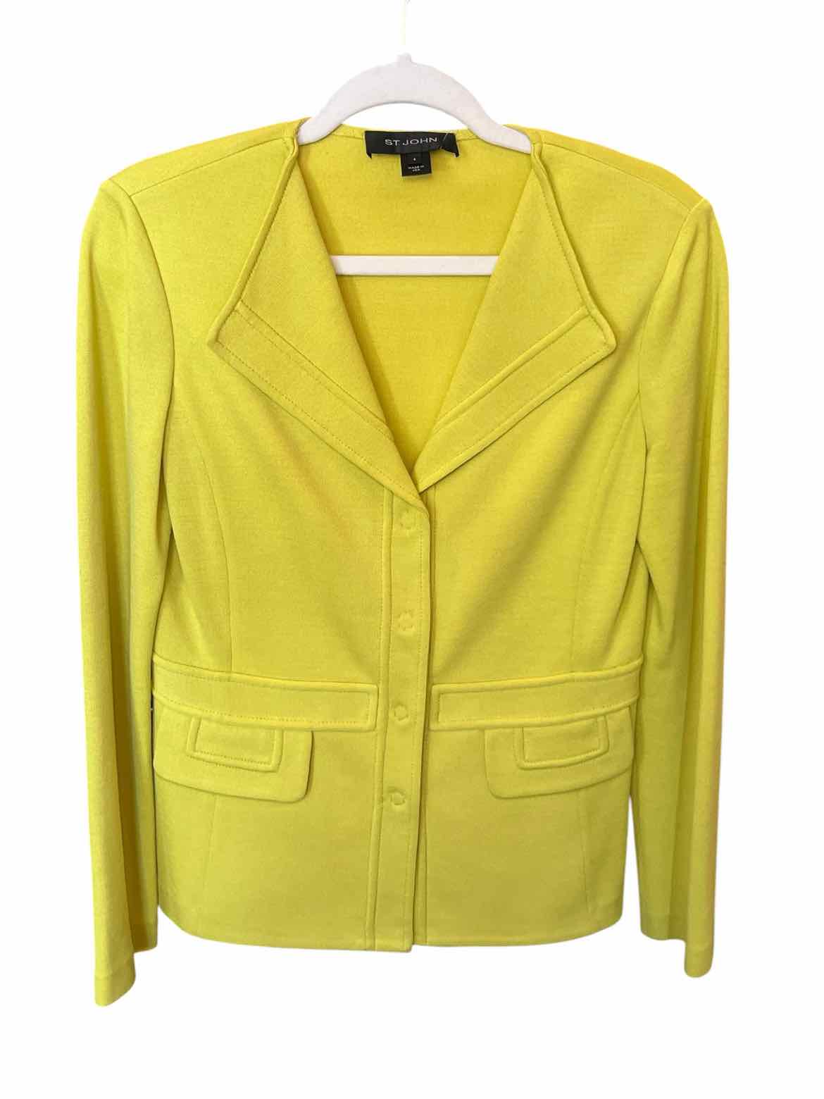 ST JOHN Size 4 Yellow BLAZER