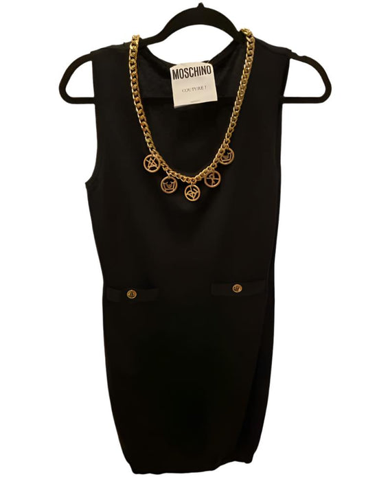 MOSCHINO COUTURE Size Small black/gold Dress