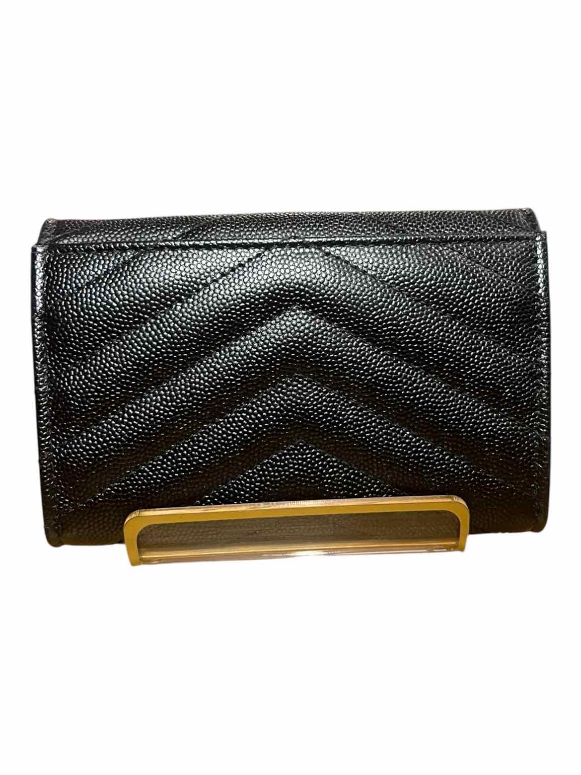 YSL Size Small Black Wallet