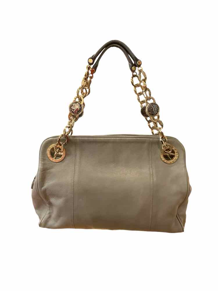 BVLGARI Grey/Silver Hardware Monete Shoulder Bag Purse