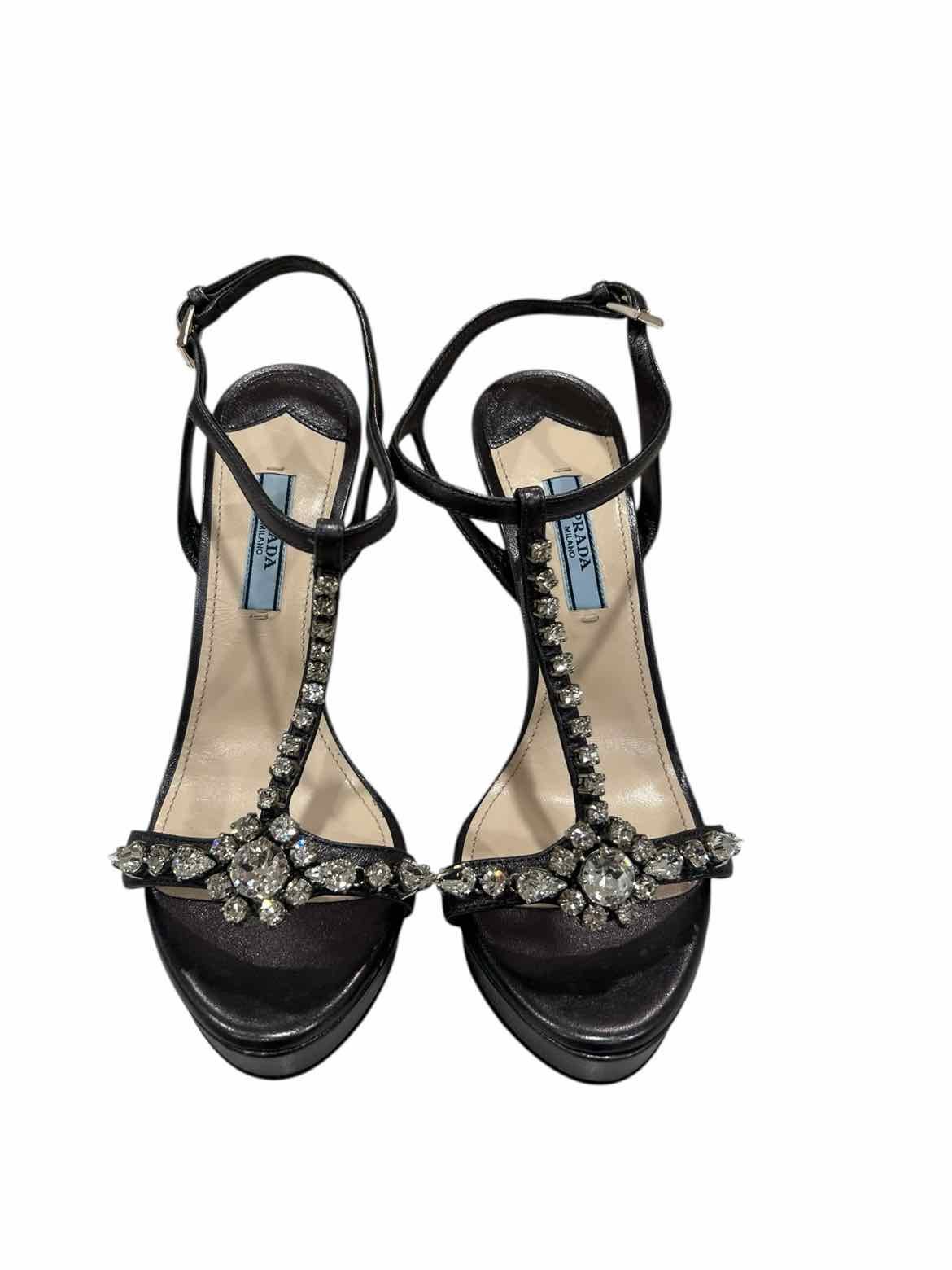 Prada Size 36.5 metallic grey Shoes