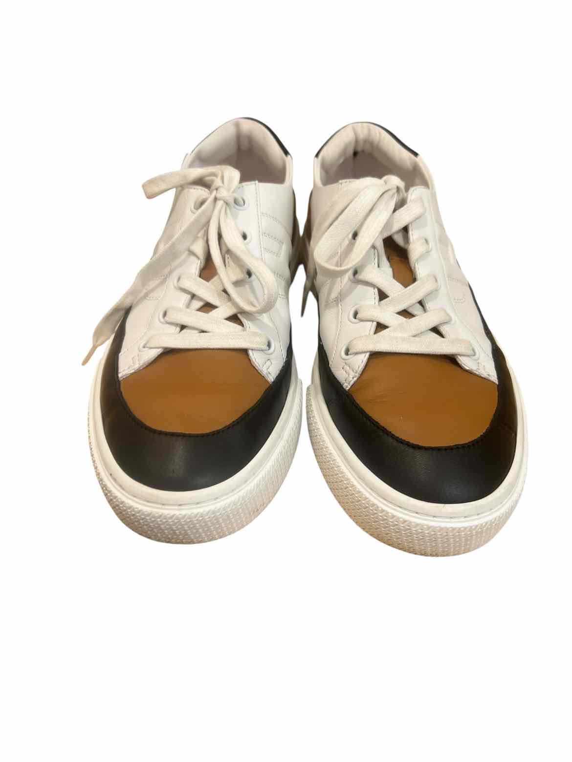 Hermes Size 39 White/Brown/Black Deep Sneaker Shoes