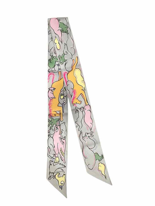 Hermes Size Small grey/multi Scarf