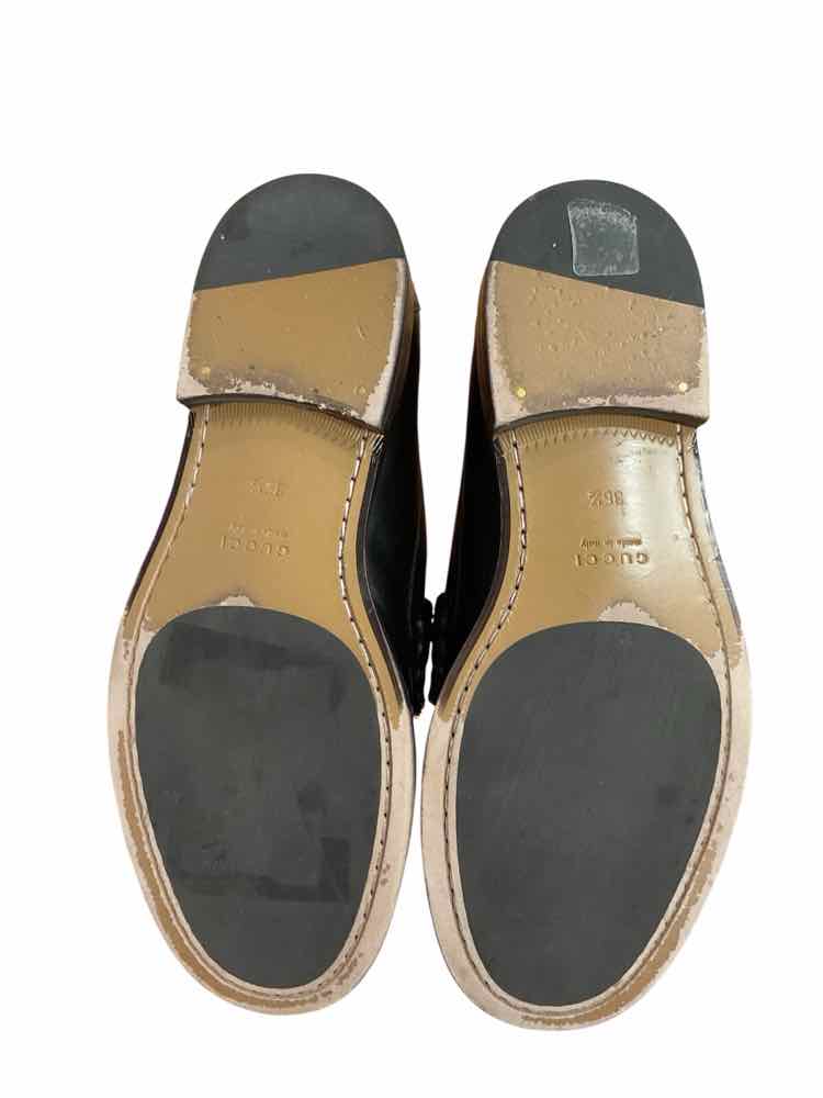 Gucci Size 36.5 Black Micro Soft Loafer Shoes