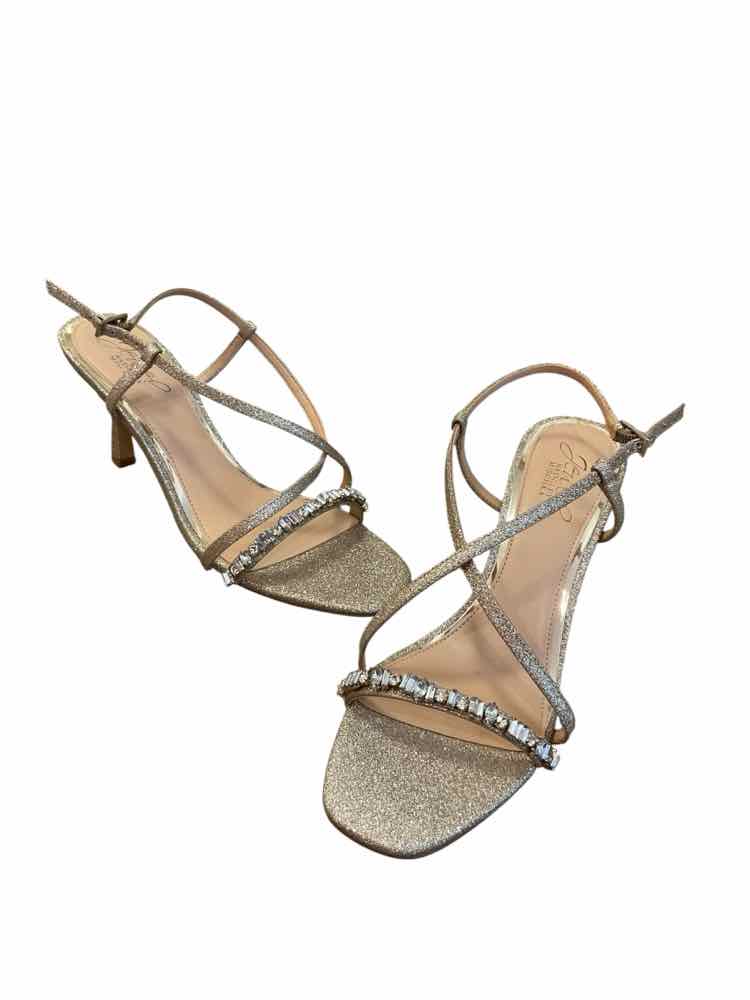 Jewel Badgley Mischka Size 7.5 golden Shoes