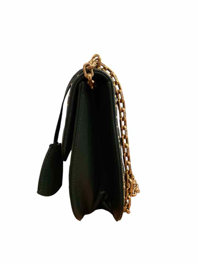 Dior Dark Green/Gold Hardware Dioraddict Flap Bag Purse