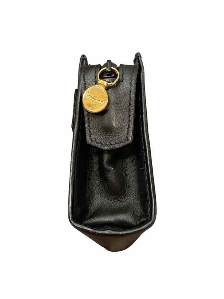 Ferragamo Navy/gold Vera Bow Compact Wallet Wallet