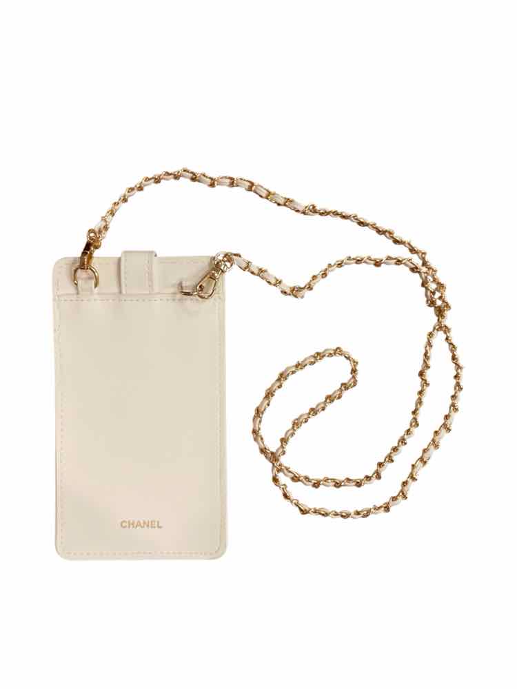Chanel white/gold hardware Coco Crush Wallet
