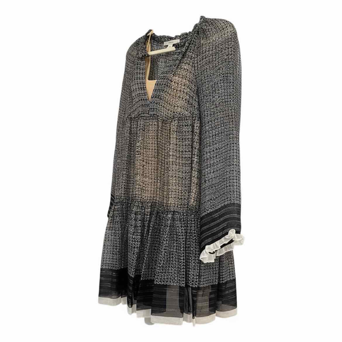 STELLA MCCARTNEY Size 40 blk/wh/silver Dress