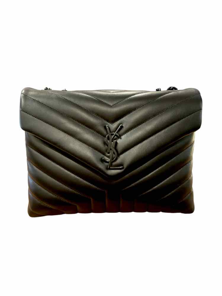YSL Size Medium Black with Black Hardware LouLou Purse