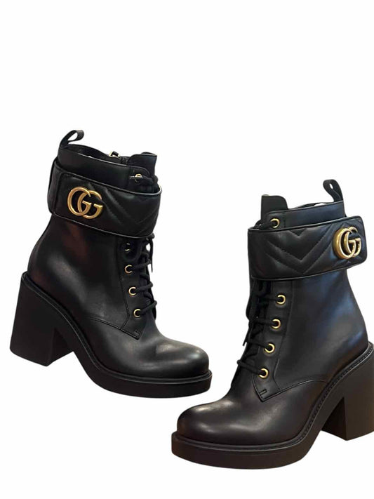 GUCCI Size 36.5 Black BOOT