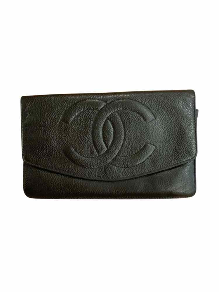 Chanel Black CC Timeless Flap Wallet