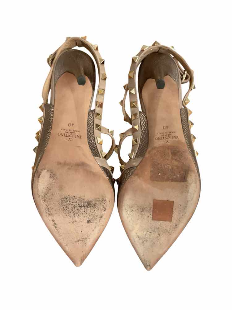 Valentino Size 40 Bronze Shoes