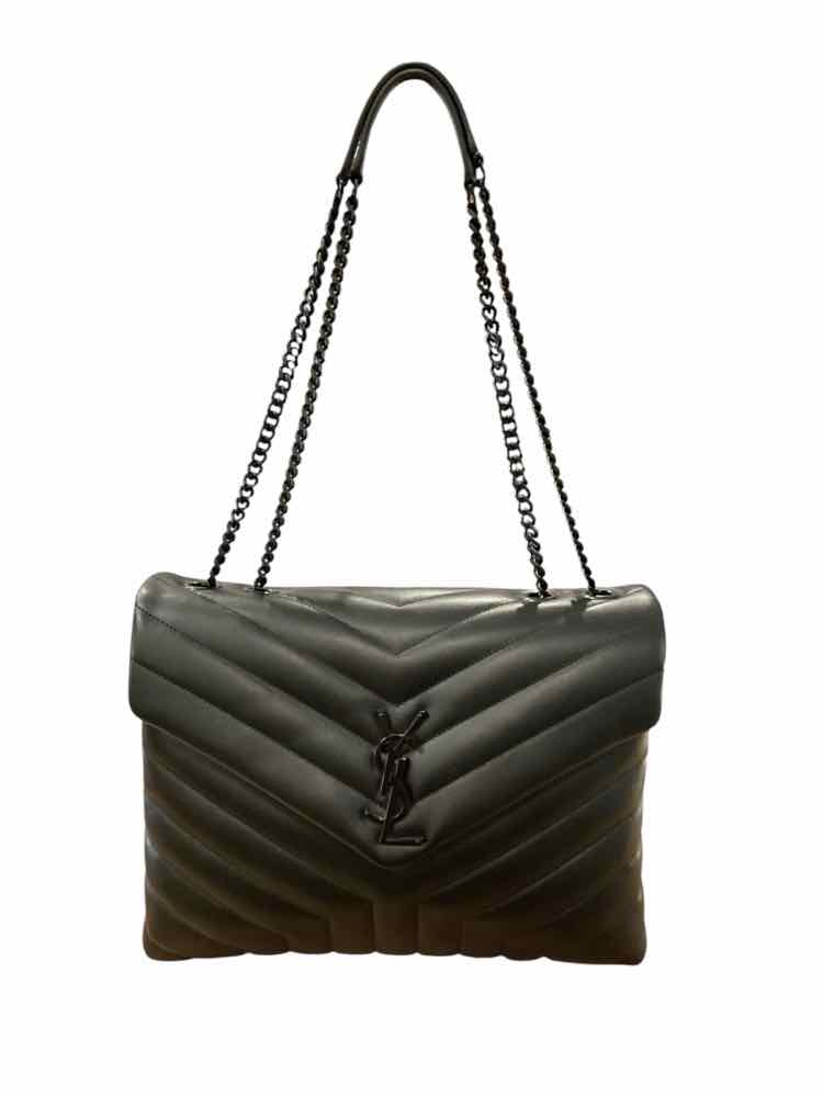 YSL Size Medium Black with Black Hardware LouLou Purse