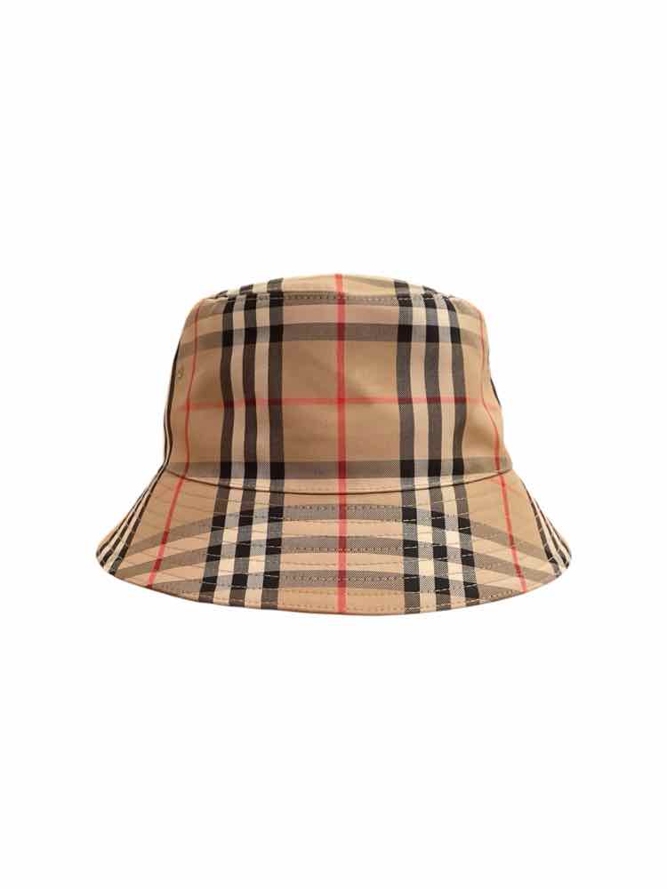 BURBERRY Size Large tan/black/red Hat