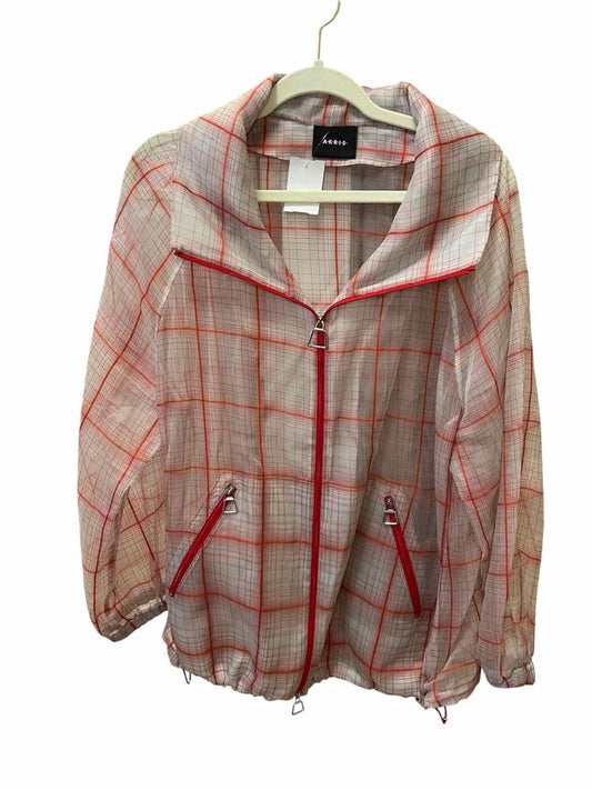 AKRIS Size 10 RED/WH Jacket