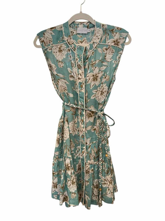 Christy Lynn Size XS green/white/brn Dress