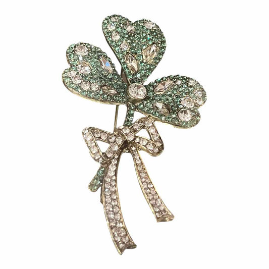 heidi daus Size Large silver/green Broach