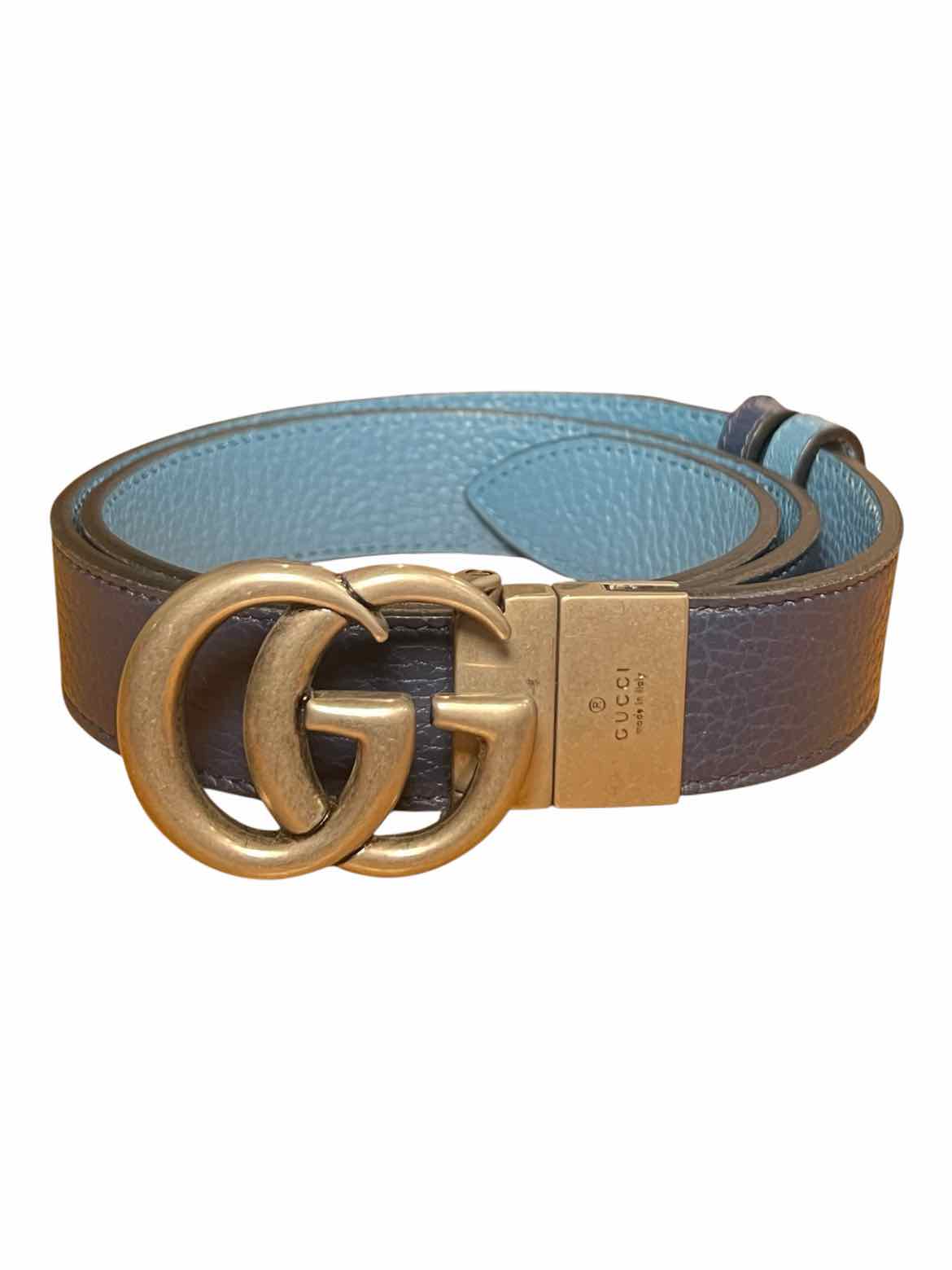 GUCCI Size 80 Blue/black Belt