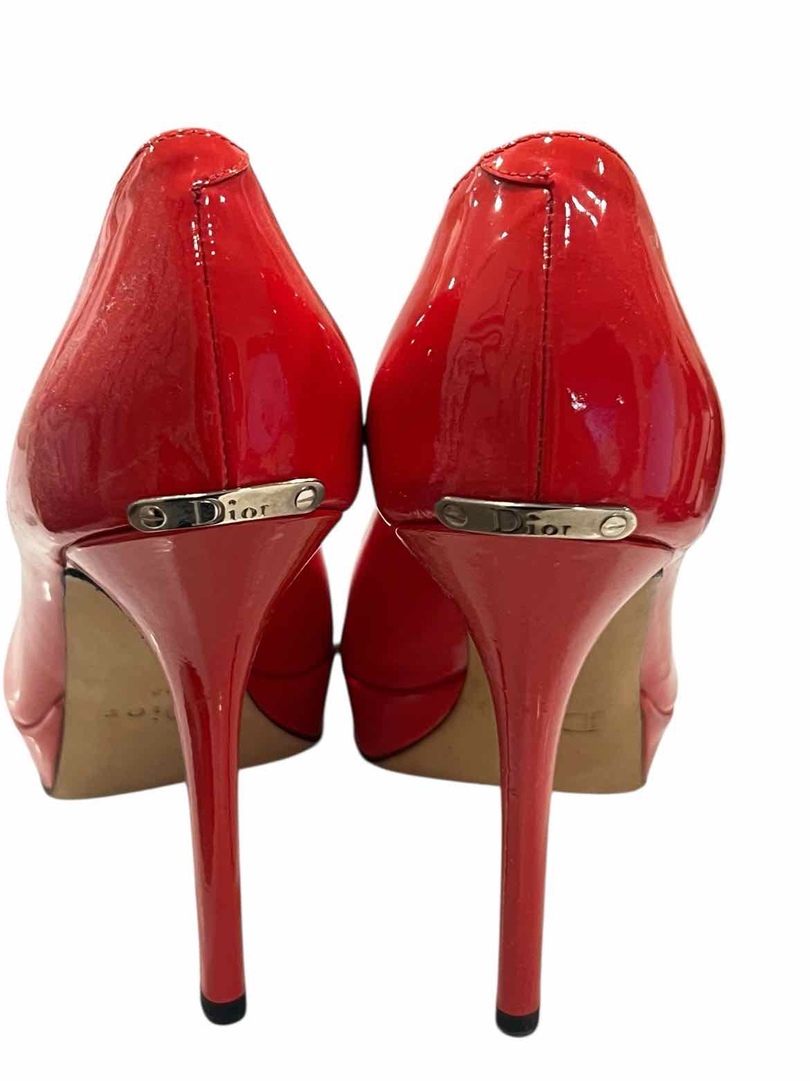 CHRISTIAN DIOR Size 36 Red Shoes