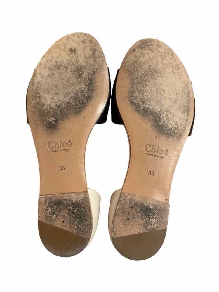 CHLOE Size 36 BLK/IVORY Shoes