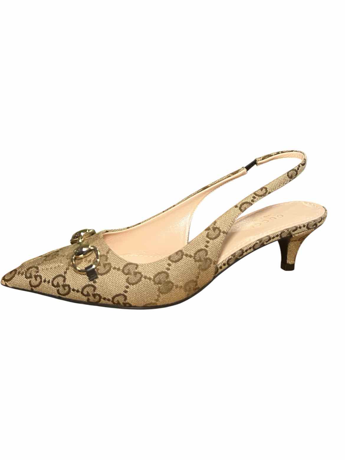 GUCCI Size 36.5 Tan/Brown Shoes