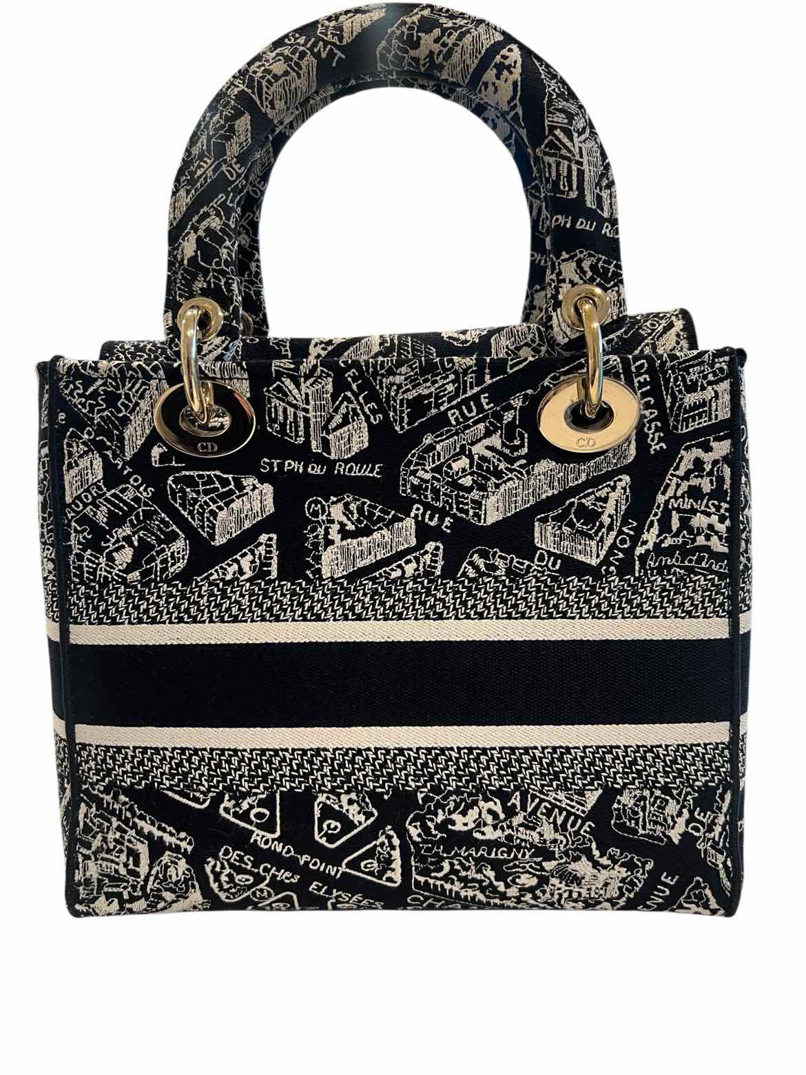 CHRISTIAN DIOR Size Medium Black/White Purse