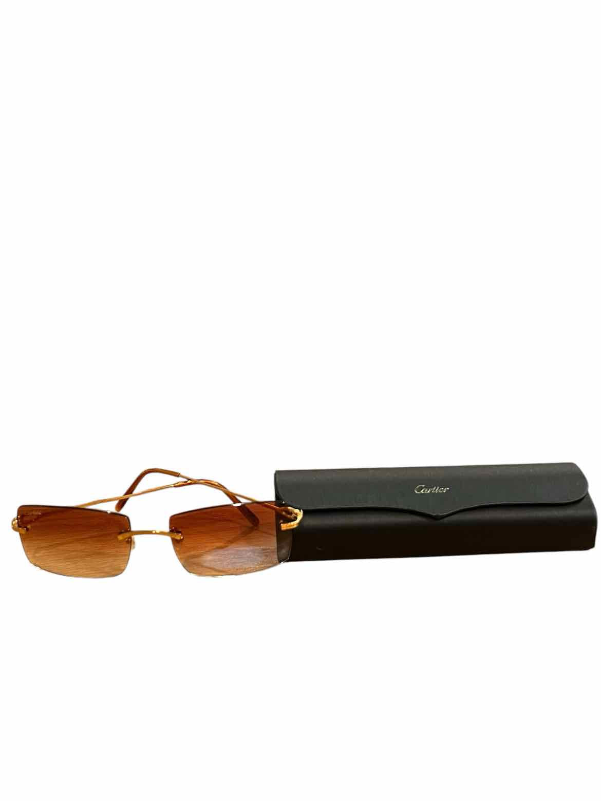 CARTIER Brown/gold sunglasses