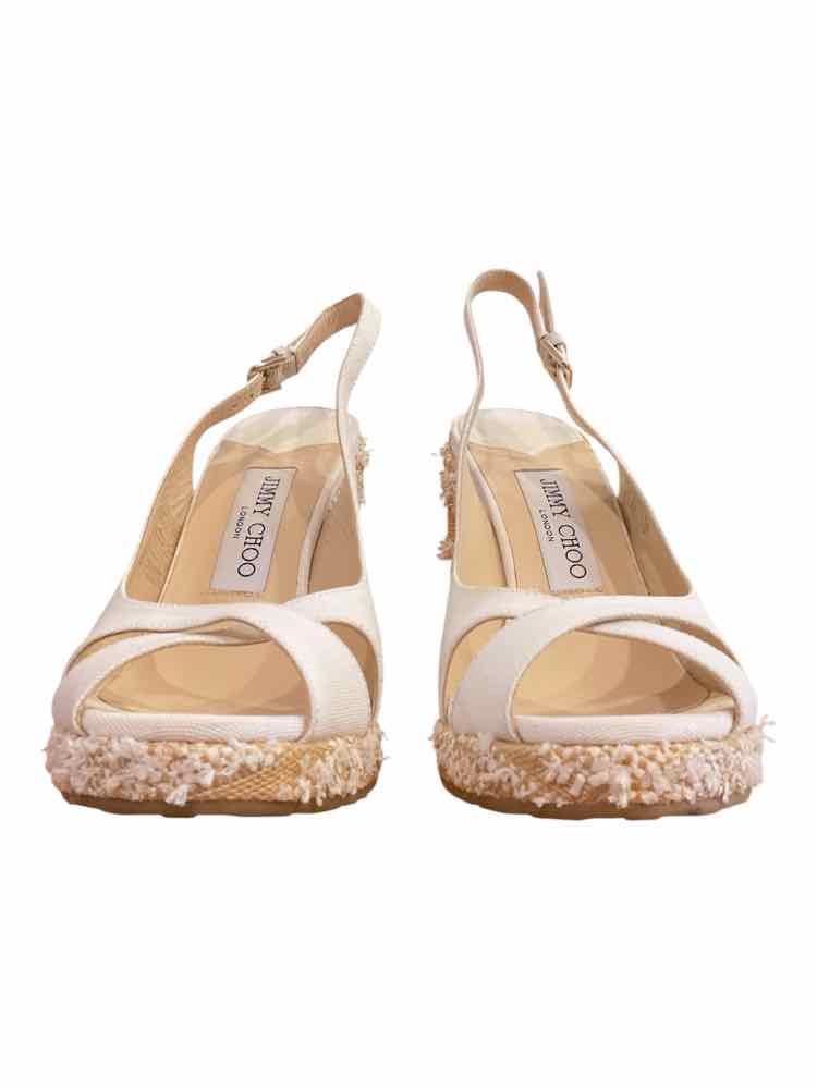 JIMMY CHOO Size 37.5 WH/BRN Shoes