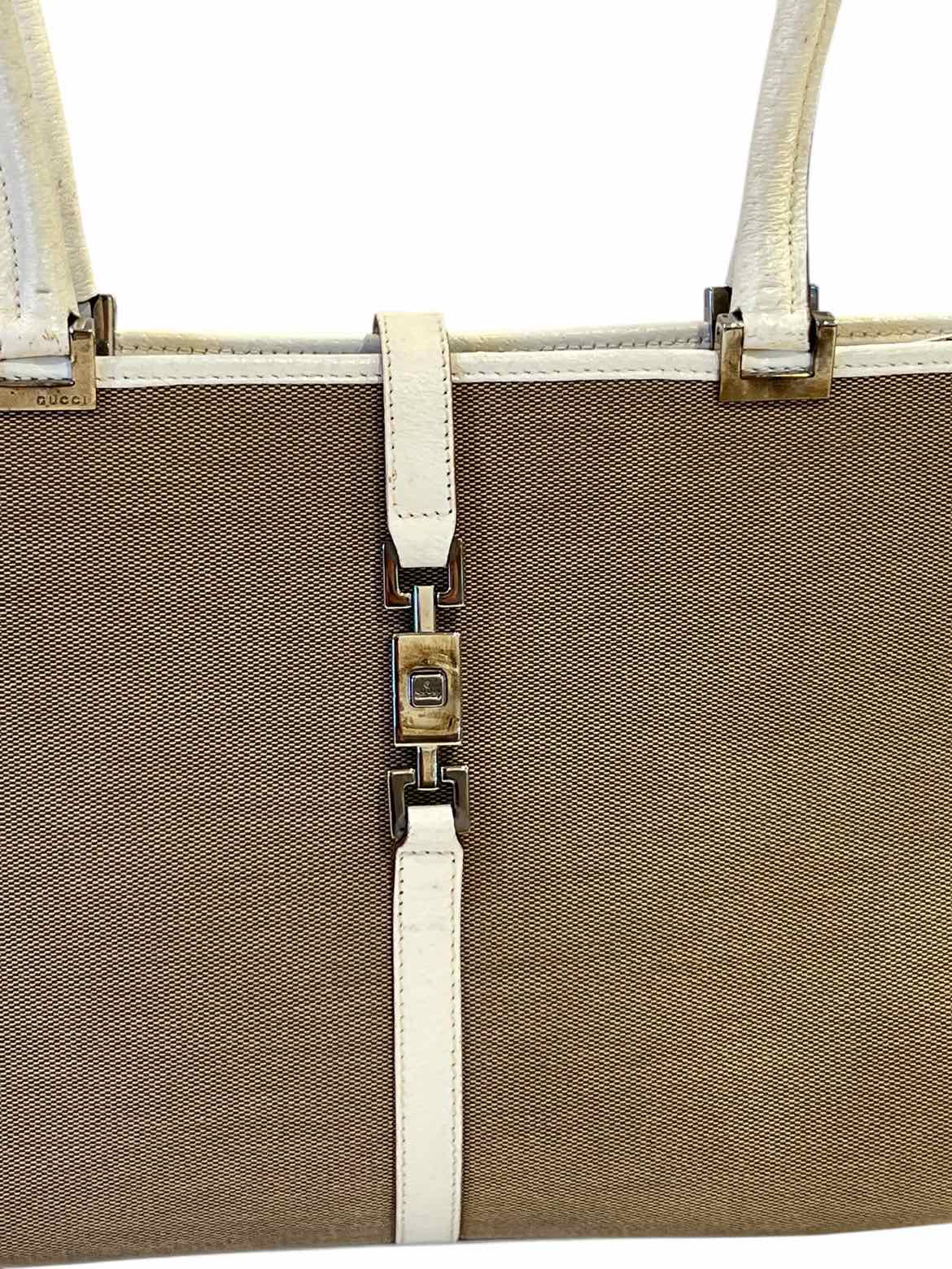 GUCCI Size Medium BRN/WH Purse