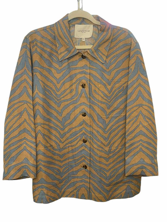 Lafayette 148 Size Large tan/blue Jacket