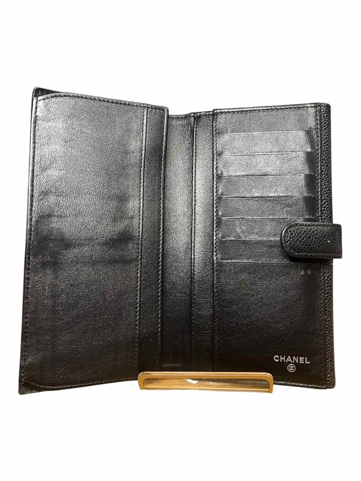 Chanel Size Long Black Timeless CC Flap Wallet