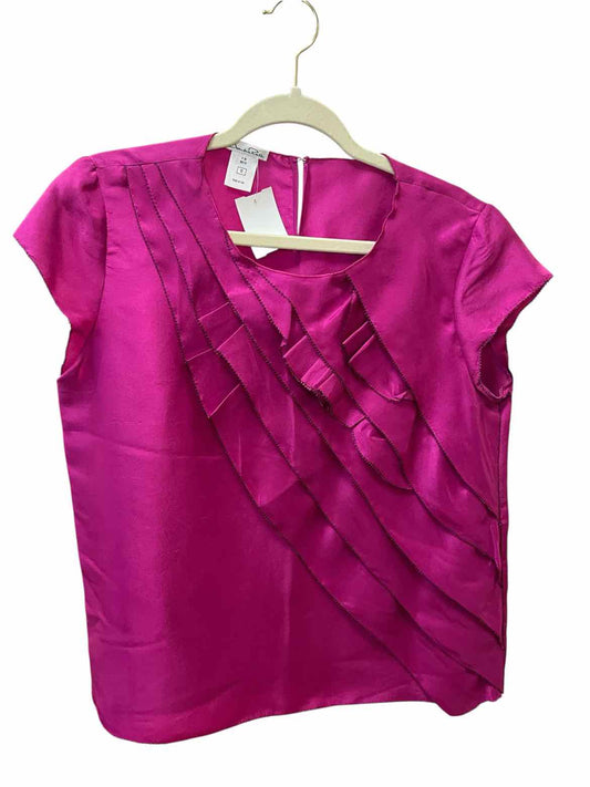 Oscar de la Renta Size 12 FUCHSIA Blouse