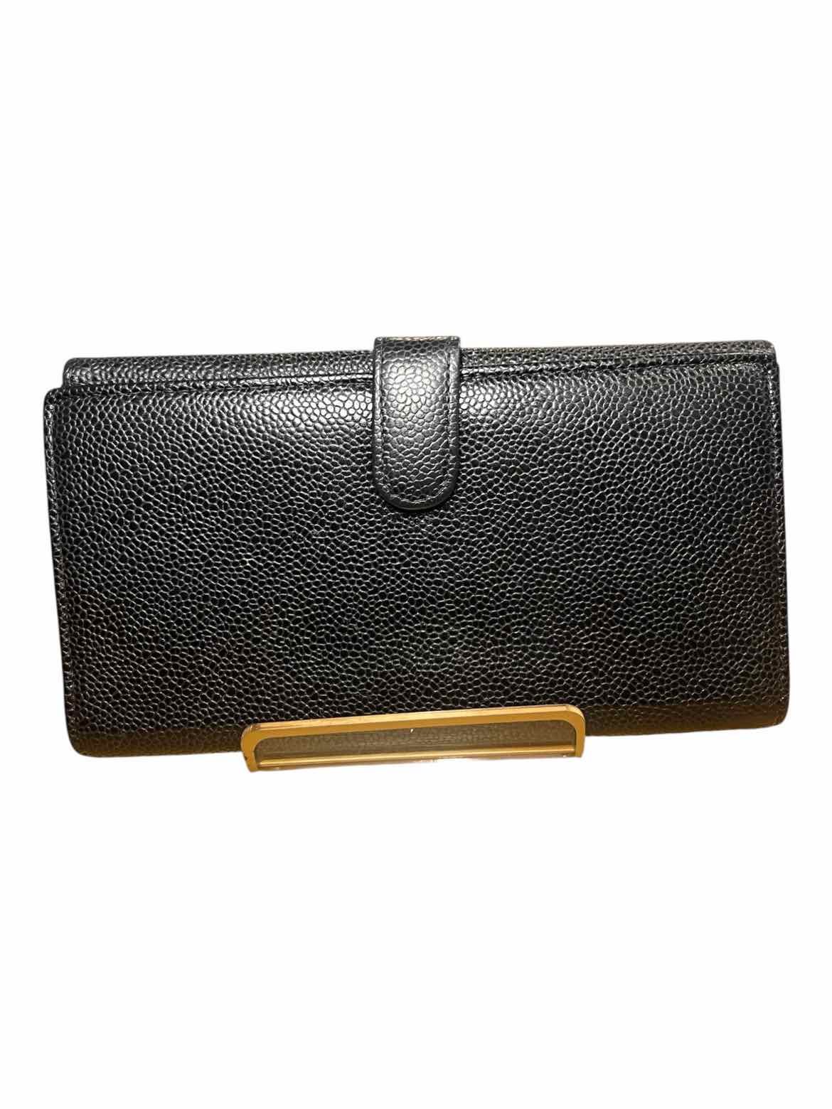Chanel Size Long Black Timeless CC Flap Wallet