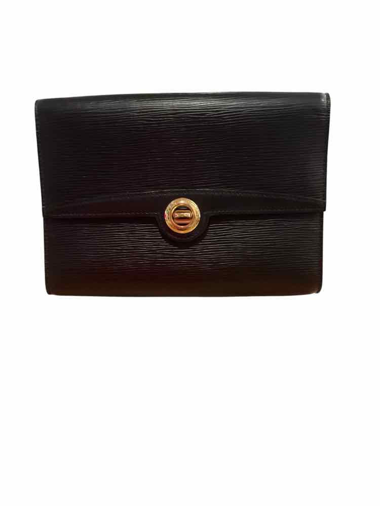 LOUIS VUITTON black/gold hardware Pochette Arche Shoulder Bag Purse